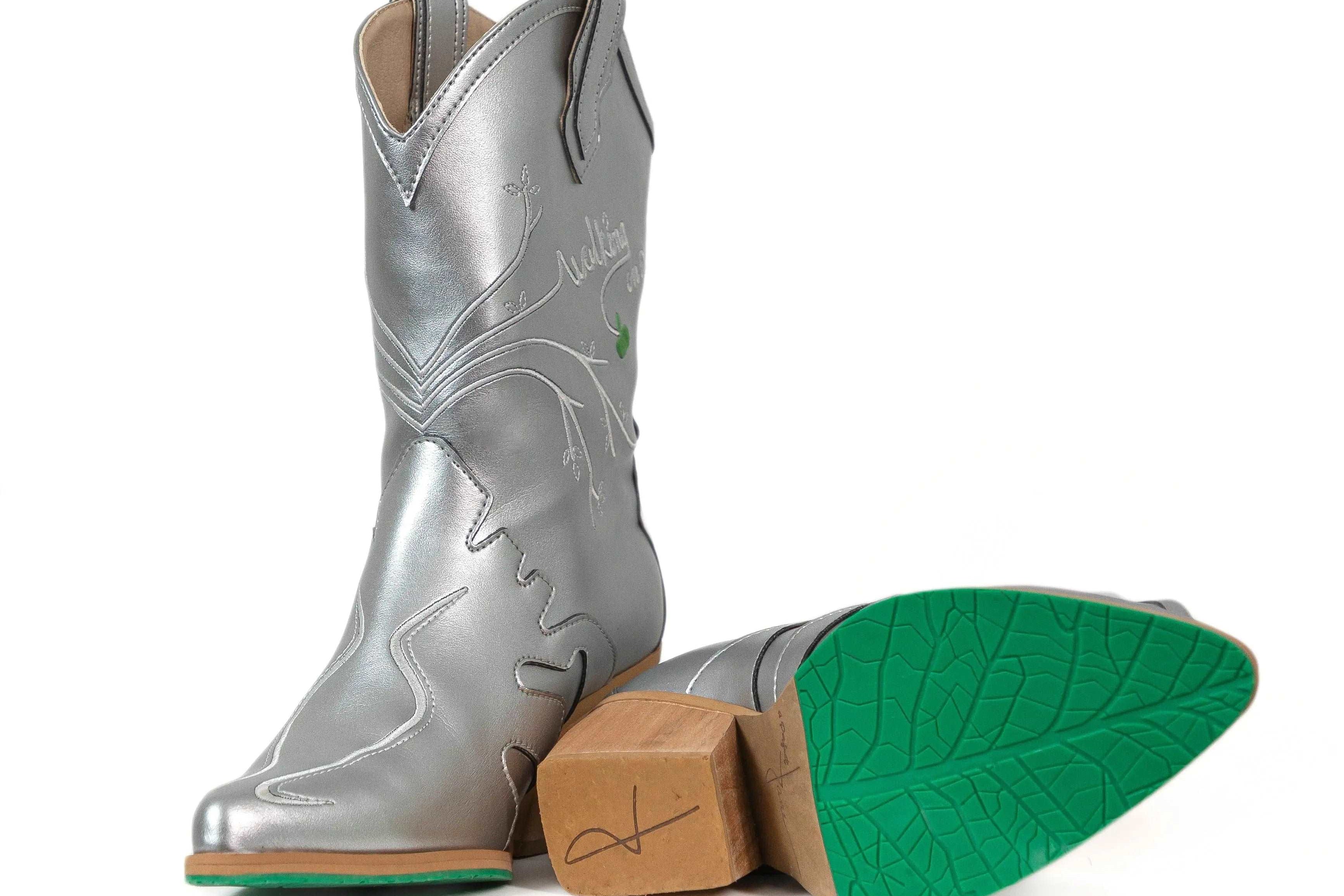 Sofie Vegan Boots Silver - Limited Edition aperfectjane